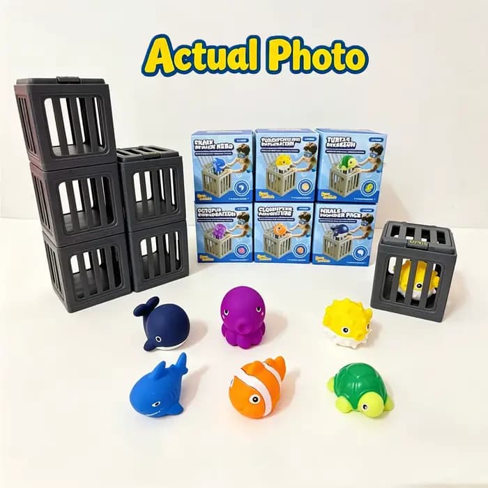 Jouets de plongée pour piscine pour enfants, jouets de natation avec boîte à poissons, animaux flottants adaptés aux enfants de plus de 3 ans