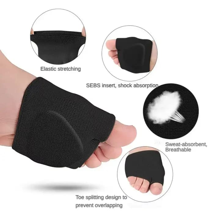 Coussinets métatarsiens pour femmes et hommes, coussinet pour l'avant-pied, soulagement de la douleur, semelles intérieures, demi-chaussette, Support, coussin de pied en Gel souple