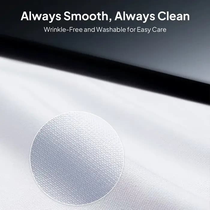 VEVSHAO Sans Rides 160 ° Écran de projecteur d'angle de vision avec support blanc