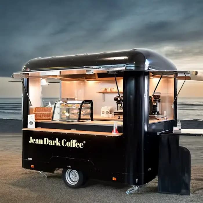 Barres mobiles entièrement équipées, camion de nourriture de boulangerie personnalisé, café Taco, barbecue, chariot de nourriture de rue avec équipement multifonctionnel