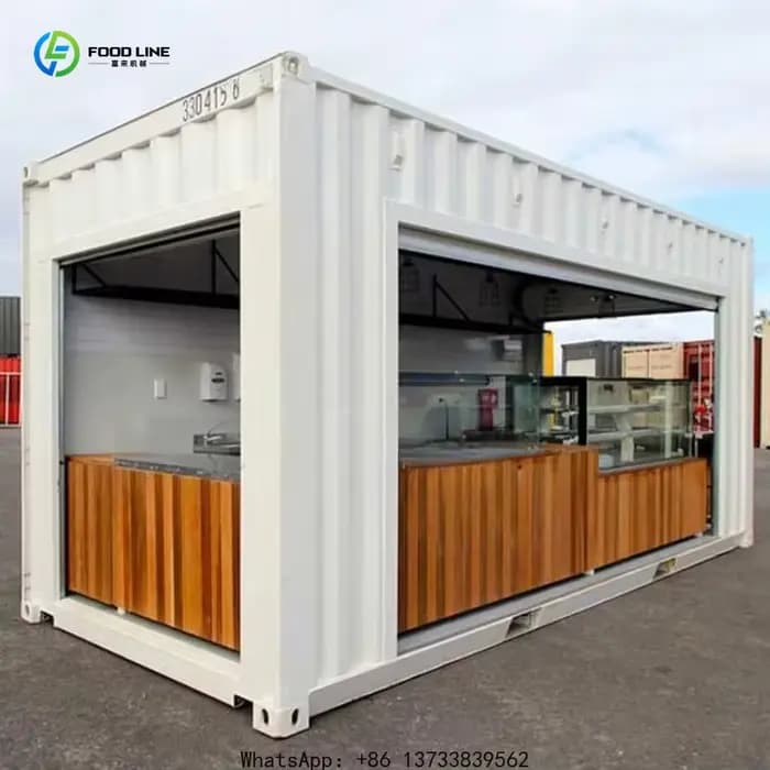 Cuisine mobile personnalisée, conteneur modulaire, café, restaurant, conteneur de transport, bar