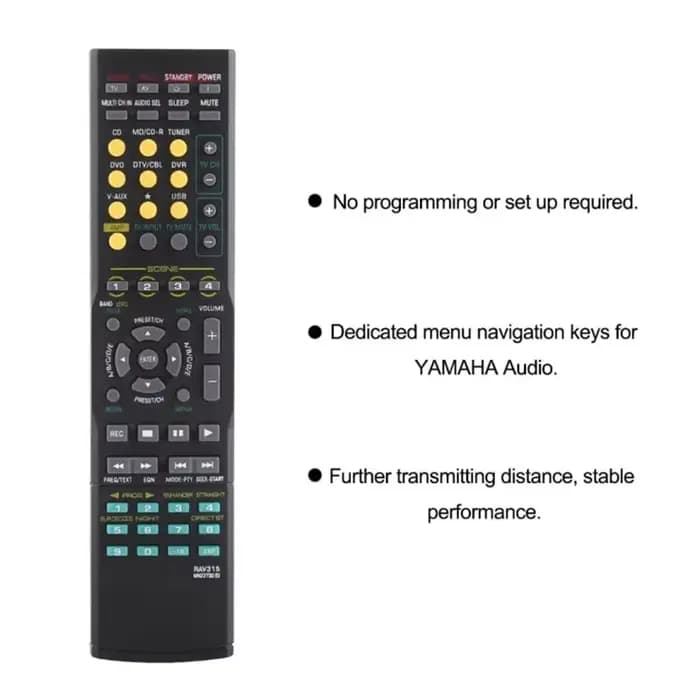 Télécommande pour YAMAHA Accueil Audio AV Récepteur HTR-6025 HTR-6030 HTR-6050 RX-V361 RX-V361BL RX-V561 YHT-280BL