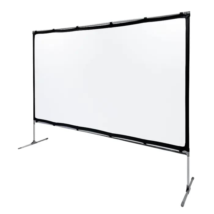 VEVSHAO Sans Rides 160 ° Écran de projecteur d'angle de vision avec support blanc