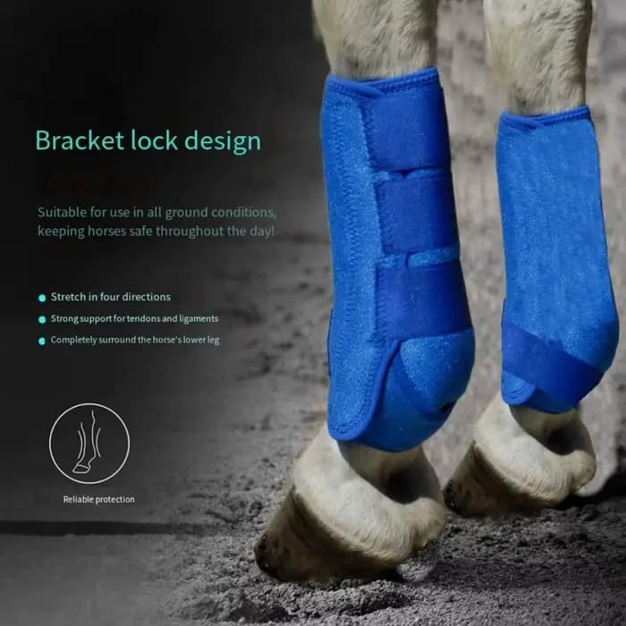 Ensemble de bottes de Sport colorées pour chevaux, enveloppes de jambes de cheval durables et respirantes, faciles à porter, protection confortable des jambes arrière avant, 4 pièces/ensemble