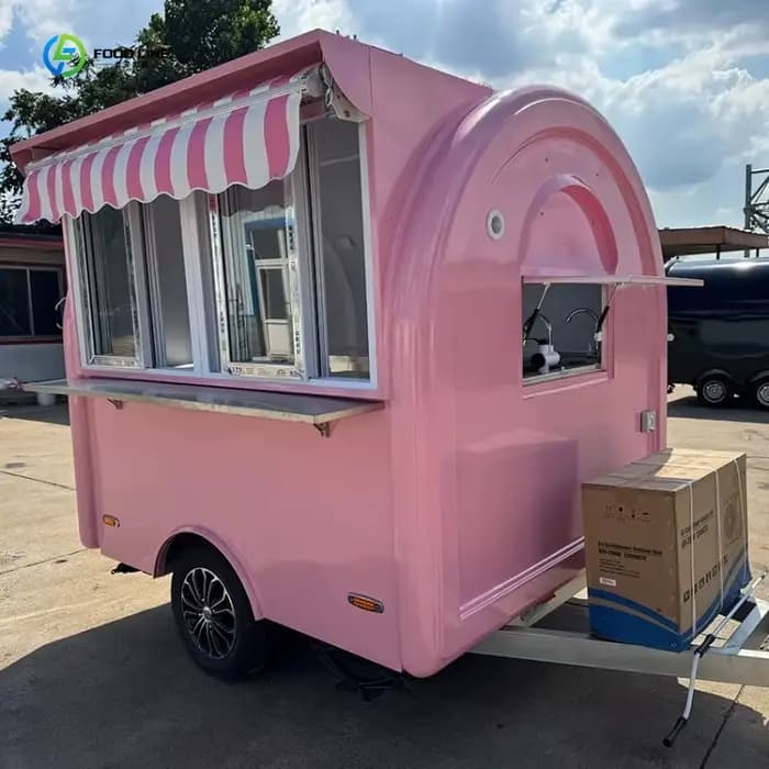 Chariot de concession mobile entièrement équipé, remorque de restaurant, remorque à café, remorque alimentaire, camion de cuisine mobile, personnalisé FL