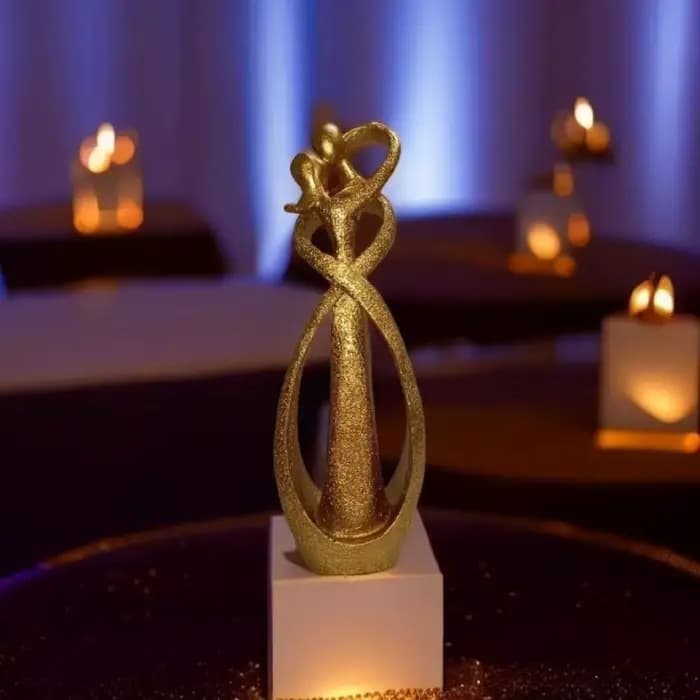 Statue de couple romantique, 1 pièce, décor d'amour en grès pour mariage, saint-valentin, décoration de maison et de chambre à coucher, cadeau pour les couples