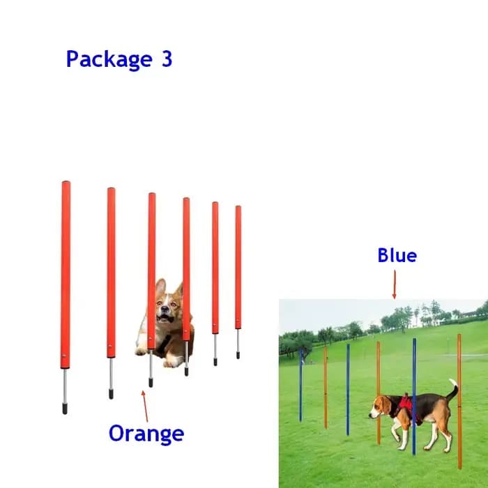 Équipement d'agilité pour chiens, outil de saut portable pour chiens, piquet de course pour chiens en extérieur, piquets sportifs, ensemble d'équipement d'agilité pour animaux de compagnie