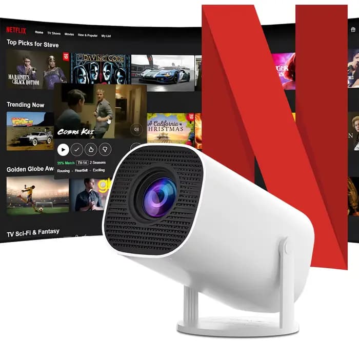 Mini projecteur compatible 4K et 1080P natif avec Android 11