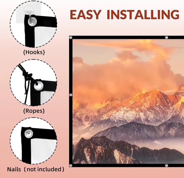 Écran de projecteur 4k 72-100-120 pouces