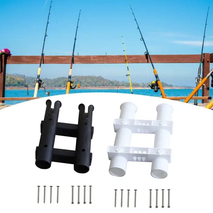 Support de canne à pêche à 2 lignes, outil de pêche, équipement de pêche, support de canne à pêche pour bateau, kayak, voiture, canoë