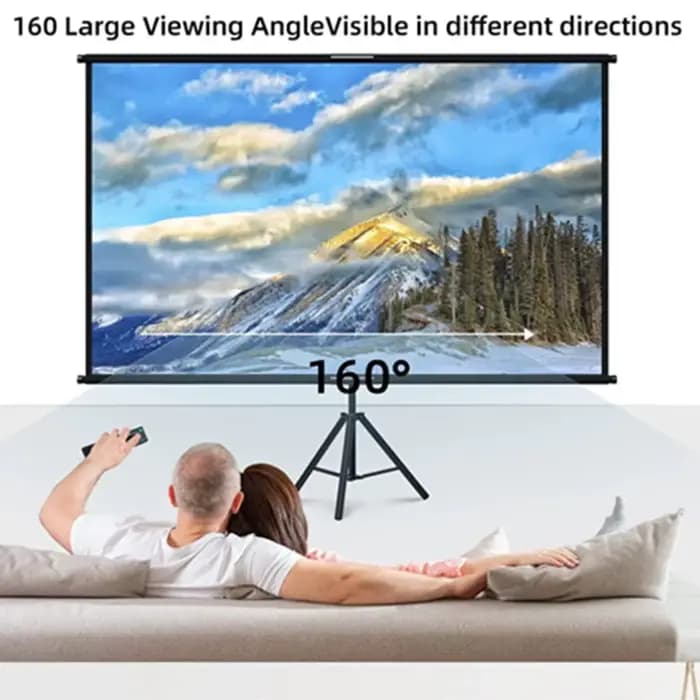 Écran de projection 120' avec support simple - 4K HD 16:9