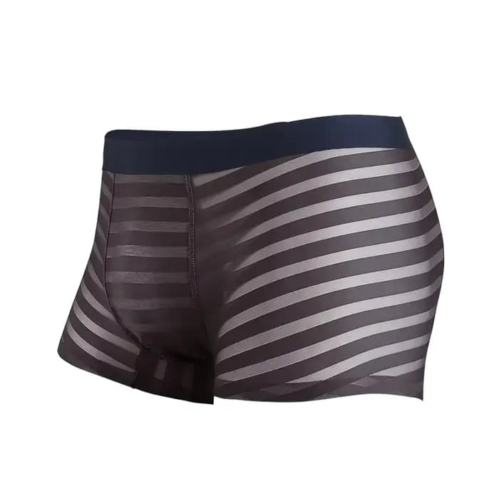 Sous-vêtements pour hommes - Caleçons droits légers en soie pour l'été, avec coins sans couture et shorts respirants et antibactériens