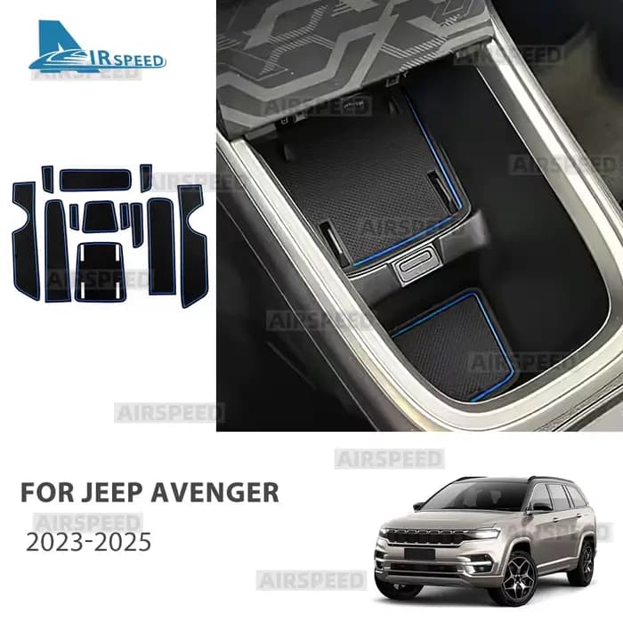 Tapis de fente antidérapant en Silicone pour Jeep Avenger automatique 2023 2024 2025 2026, tapis de rainure de porte de voiture, accessoires étanches et anti-poussière