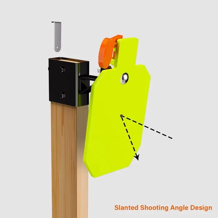 Cible de tir réactive Hostage – Épaisseur 3/8 po avec support de cible 2x4 et base de support en acier au carbone pour planches de cible