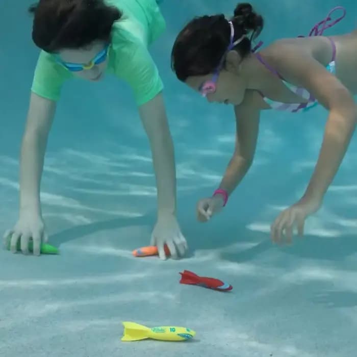 Jouets de plongée et d'entraînement aquatique pour enfants, avec anneaux de récupération en forme de poisson, pour piscine, adultes/enfants