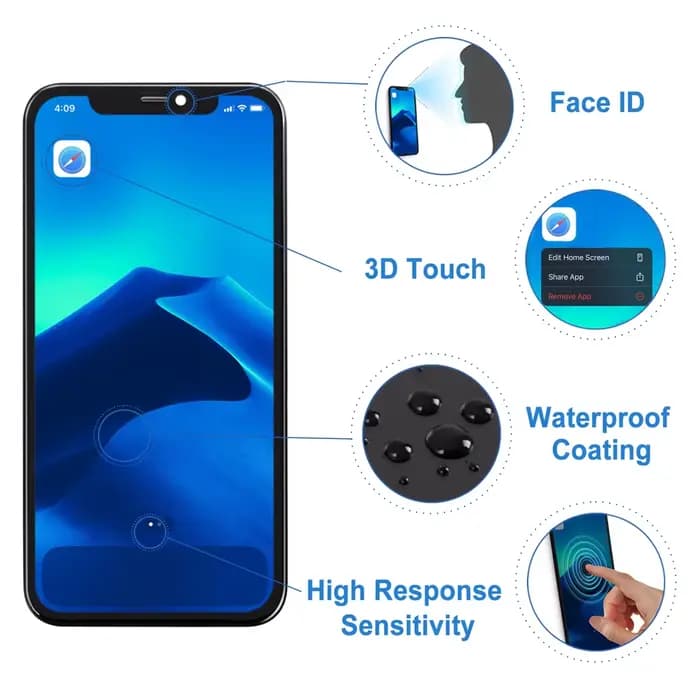 Ensemble écran tactile LCD de remplacement, haute qualité, 100% testé, pour iPhone 11