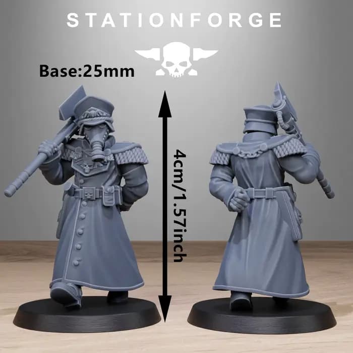 GrimGuard Vigils - Miniature en résine ABS - Accessoires de jeu de guerre de table - Articles de collection et ornements