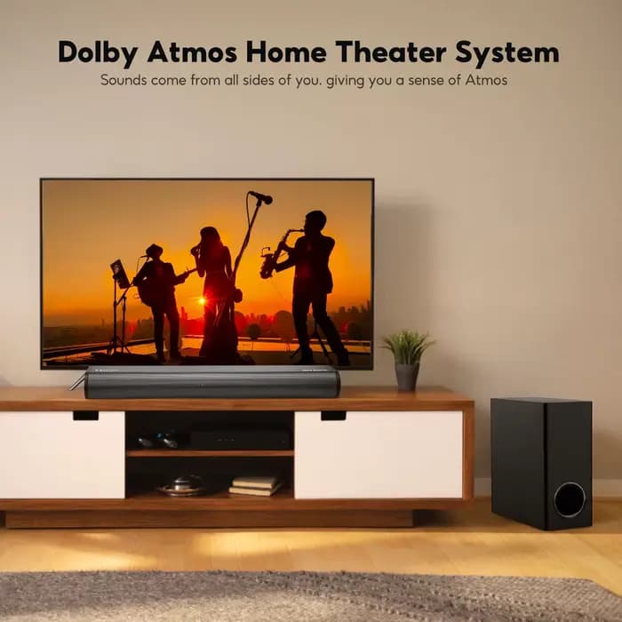 Barre de son AIYIMA S07 Dolby 2.1 150W avec caisson de basses sans fil pour téléviseur