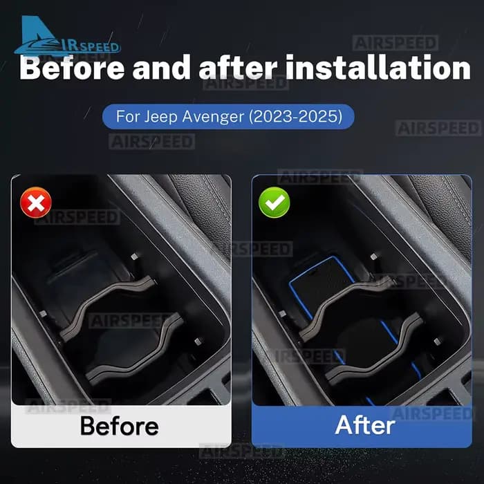 Tapis de fente antidérapant en Silicone pour Jeep Avenger automatique 2023 2024 2025 2026, tapis de rainure de porte de voiture, accessoires étanches et anti-poussière