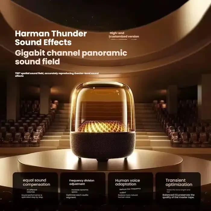 Barre de son sans fil Bluetooth 5.3 HiFi Stéréo avec subwoofer et lumière respirante