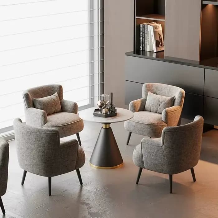 Fauteuil de sol confortable à accoudoir unique pour salon de manucure, hôtel, salon, lecture, mobilier de luxe moderne pour la maison