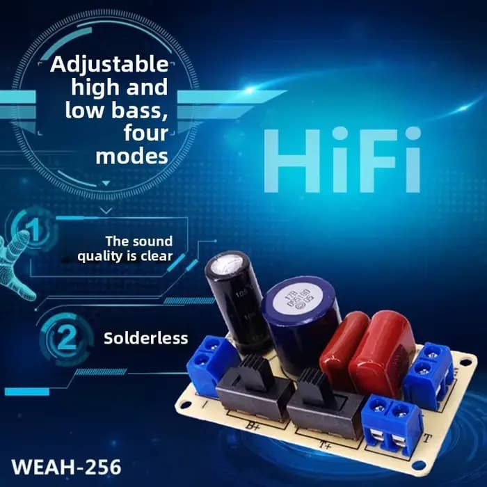 Filtre de Diviseur de Fréquence Audio 2 Voies pour Haut-Parleur Compact 150W Réglable