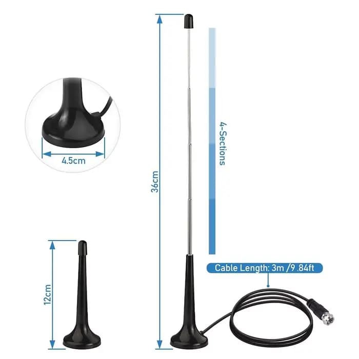 Antenne Radio domestique Dab Fm récepteur stéréo antenne Radio intérieure à Gain élevé 75 Ohm