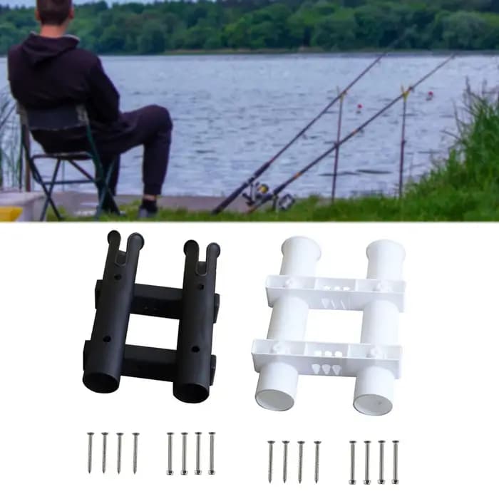 Support de canne à pêche à 2 lignes, outil de pêche, équipement de pêche, support de canne à pêche pour bateau, kayak, voiture, canoë