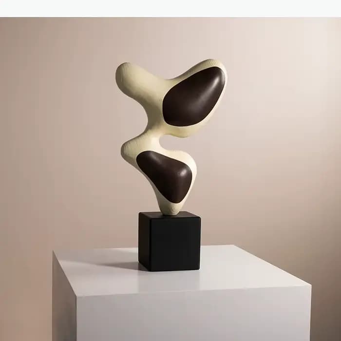 Artisanat abstrait moderne, ornements créatifs irréguliers, décoration de bureau, œuvre d'art minimaliste, sculpture, décoration d'esthétique d'ambiance