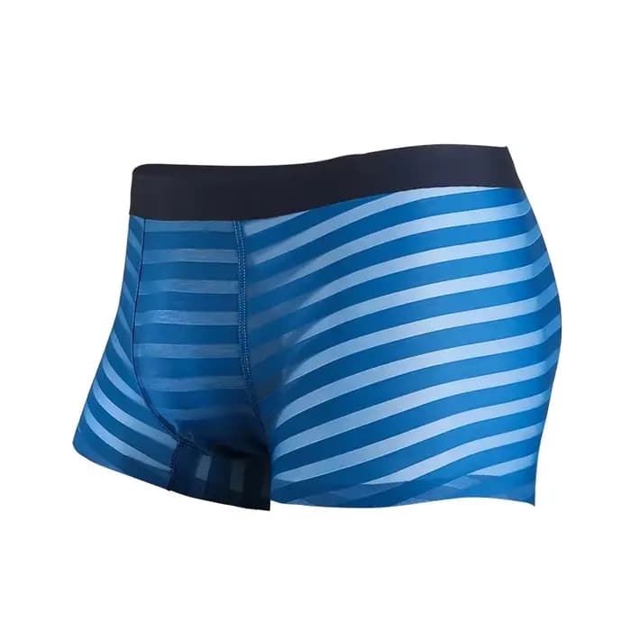 Sous-vêtements pour hommes - Caleçons droits légers en soie pour l'été, avec coins sans couture et shorts respirants et antibactériens