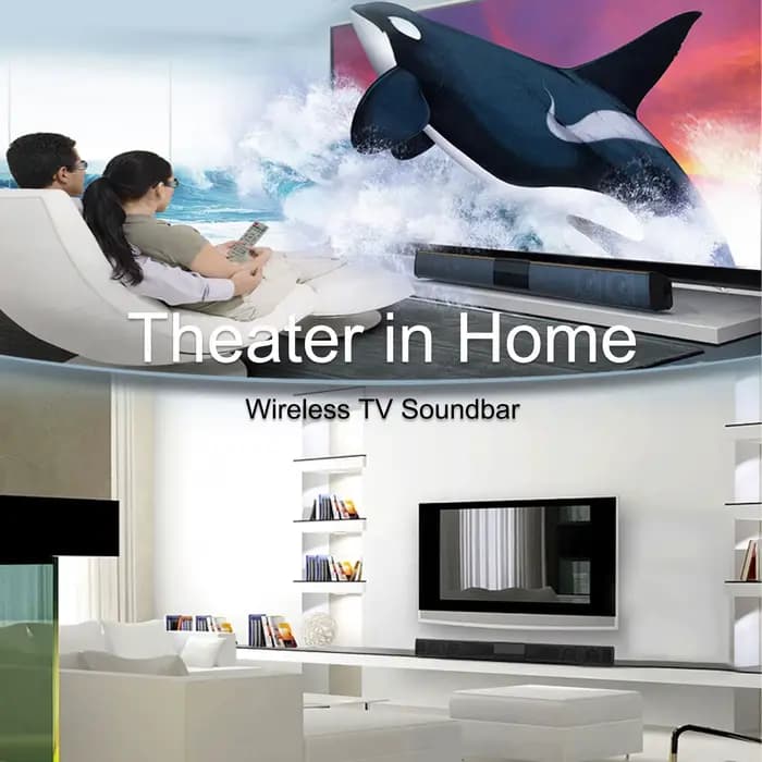 Hautréusde barre de son stéréo avec télécommande, Bluetooth 5.3, son surround, home cinéma, prise en charge RCA, AUX, carte TF