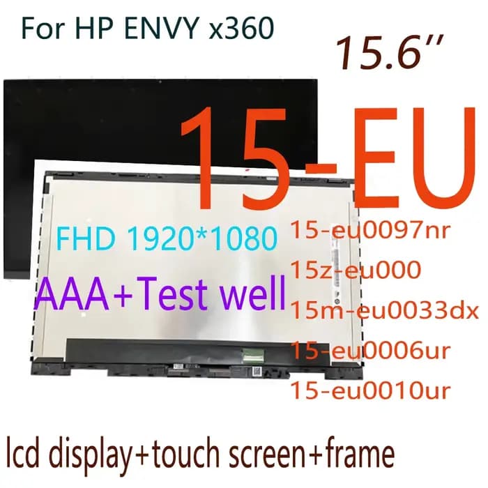 Écran LCD 15.6'' pour HP ENVY x360 15-EU 15-eu0097nr 15z-eu000 15-eu0010ur, écran tactile, numériseur, cadre de remplacement