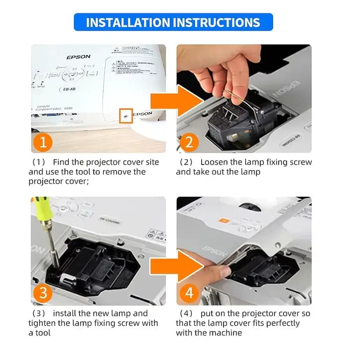 Haute Qualité ELPLP93 / V13H010L93 Projecteur lampe pour EPSON EB-7400U EB-7800 EB-7900U EB-7905U EB-G7200W Pro G7905 Pro G7905U Etc