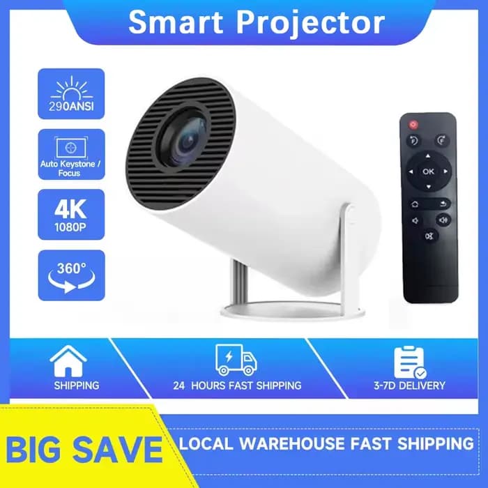 Nouveau projecteur HY300 2026 4K Android 11 Wifi6 290ANSI Allwinner H713 BT5.0 1080P 1280*720P Cinéma Extérieur Portable 