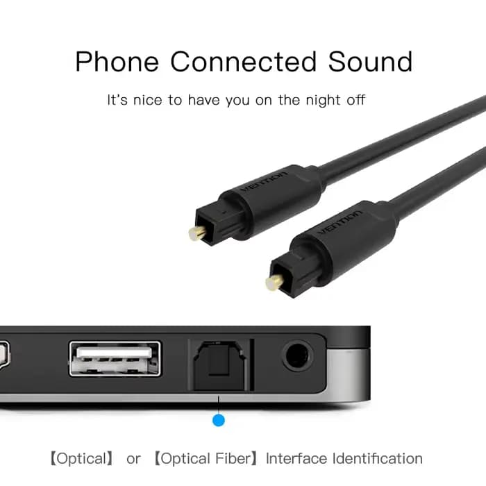 Vention câble Audio optique numérique Toslink SPDIF