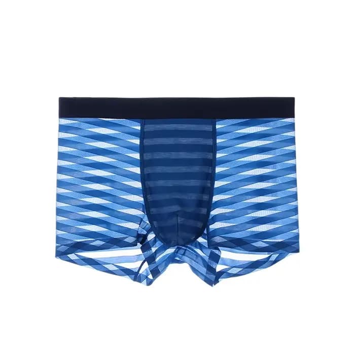 Sous-vêtements pour hommes - Caleçons droits légers en soie pour l'été, avec coins sans couture et shorts respirants et antibactériens