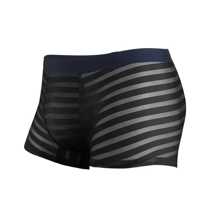 Sous-vêtements pour hommes - Caleçons droits légers en soie pour l'été, avec coins sans couture et shorts respirants et antibactériens