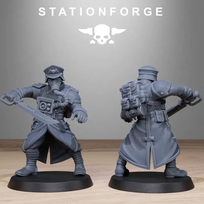 GrimGuard Vigils - Miniature en résine ABS - Accessoires de jeu de guerre de table - Articles de collection et ornements