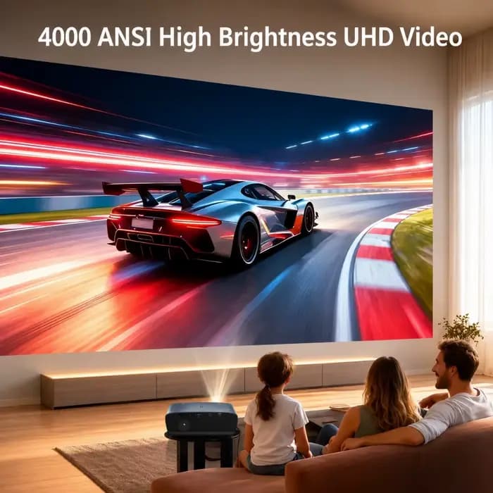 Vidéoprojecteur 4K UHD 4000 ANSI officiel Netflix Google TV