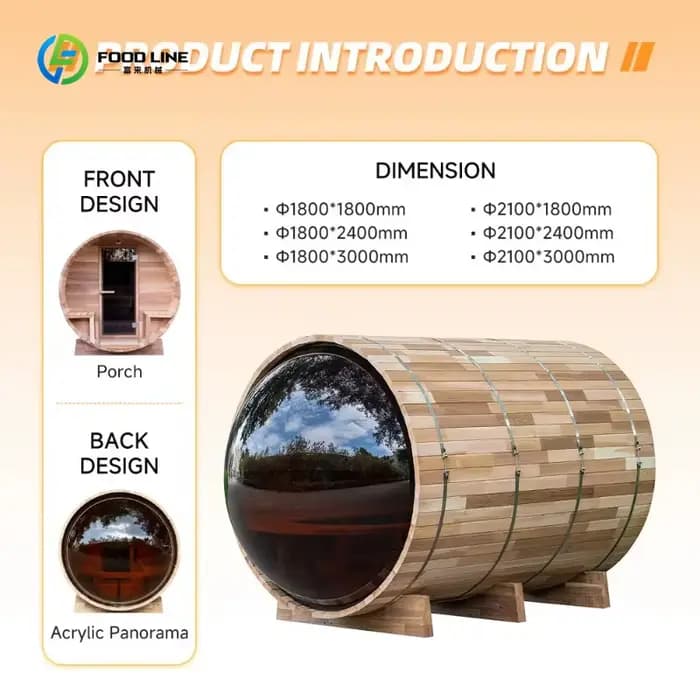 Sauna en bois sur mesure avec poêle à sauna à vendre, pour usage domestique, jardin, bien-être, sauna traditionnel extérieur