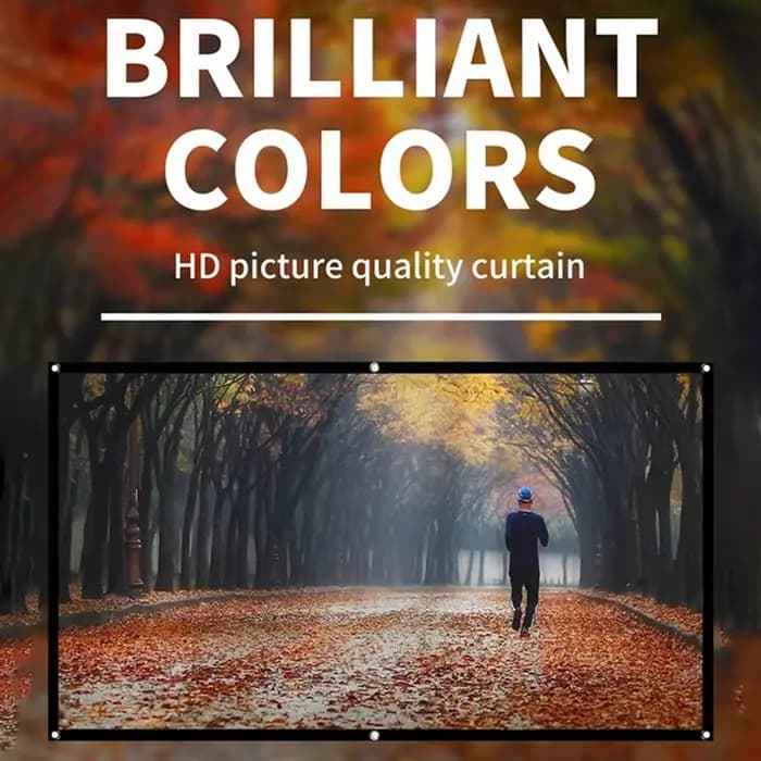 Écran de projecteur Portable FULL-24X pour Home cinéma extérieur HD blanc pliable Anti-pli (100 pouces)