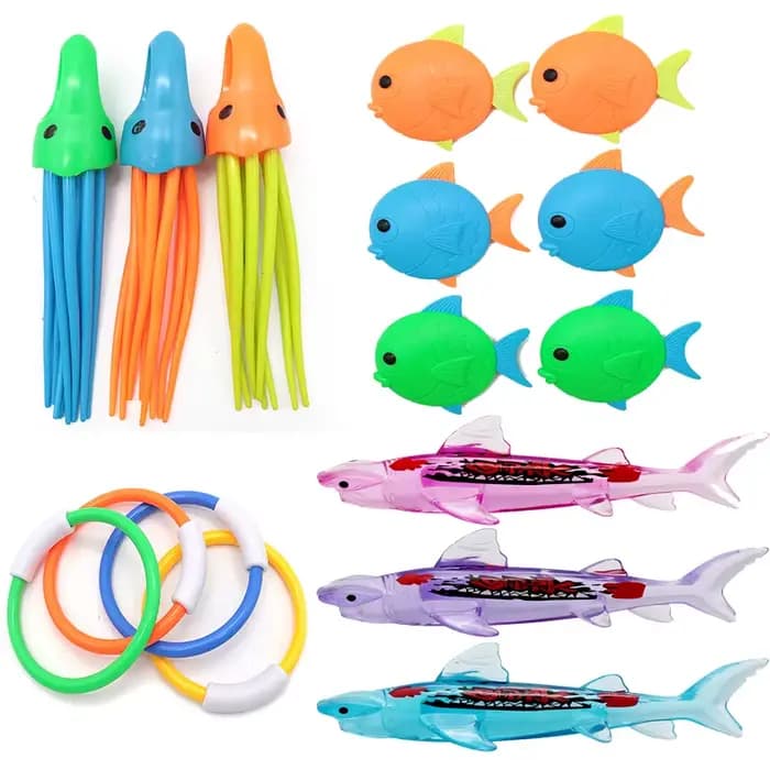 Jouets de plongée pour enfants, poisson dauphin, bouée, piscine, chasse au trésor, diamant d'eau, jeu d'eau pour enfants, ensemble de jouets, cadeau réutilisable