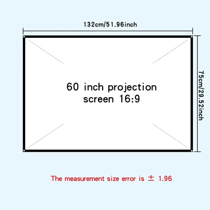 Écran souple de projection mural Simple, pliable, pour camping en plein air, divertissement, film, h