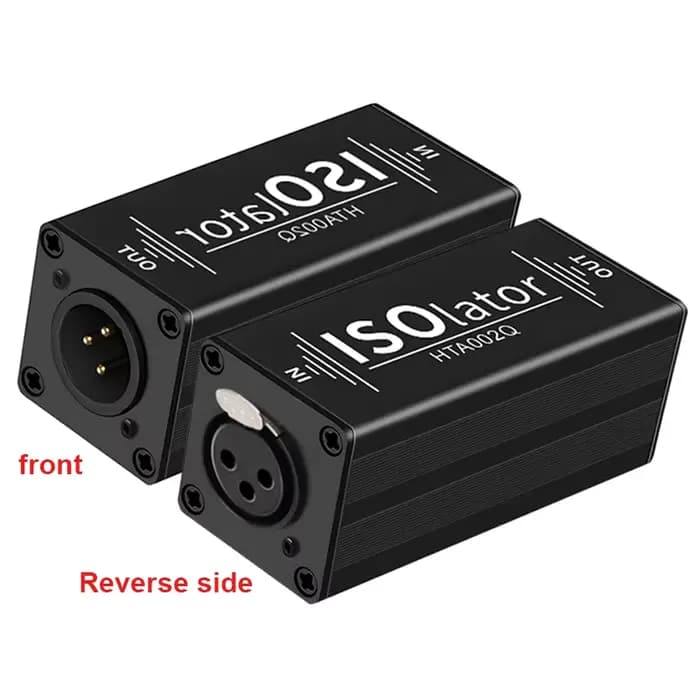 Isolateur de boucle de masse passif XLR mâle-femelle, éliminateur de bruit audio 6,35 mm pour microp