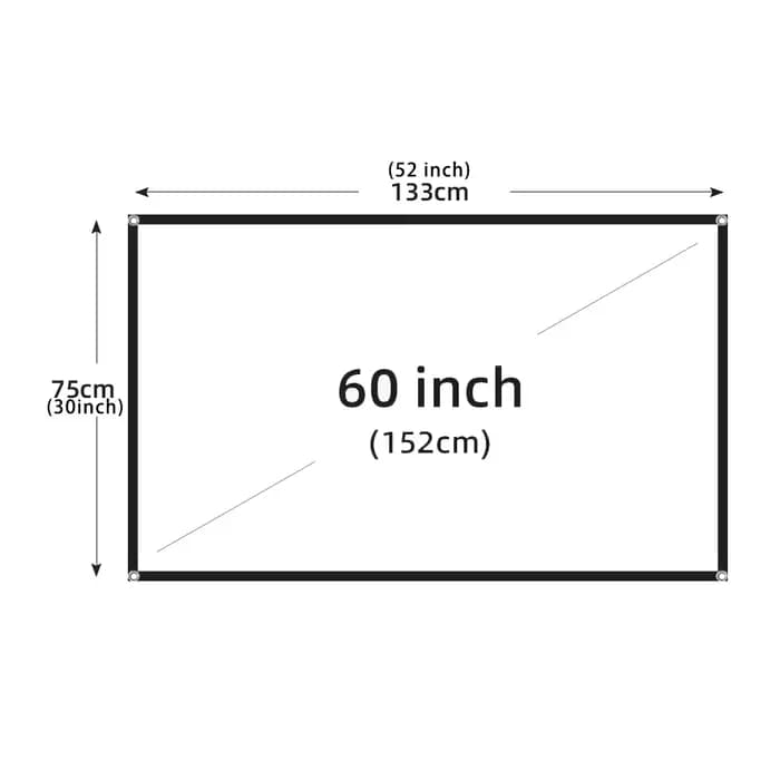 MIXITO rideau de Projection 16: 9 rapport haute densité 60-200 pouces pliable Anti-pli écran de proj