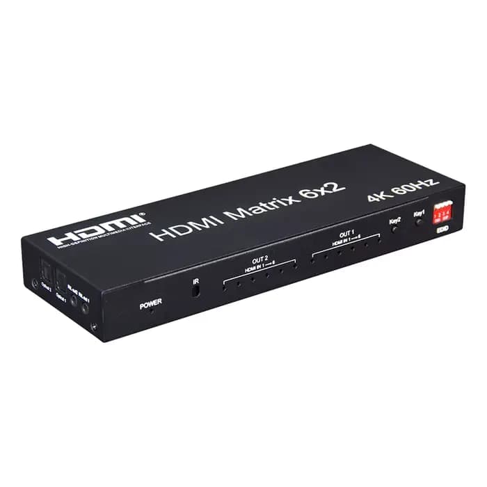 Commutateur matriciel HDMI 6x2 4K 60Hz