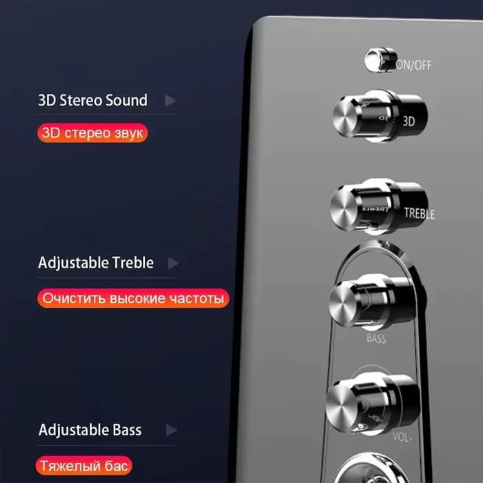 Haut-parleurs d'ordinateur système de cinéma maison PC basse caisson de basses haut-parleur Bluetooth musique 4D Surround barre de son pour Boombox ordinateur de bureau