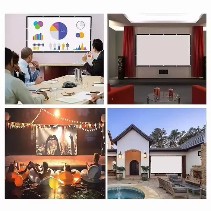 Écran de projection portable 16:9 sans plis