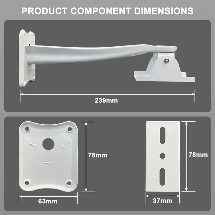 Support mural rotatif et réglable Everycom blanc pour projecteur
