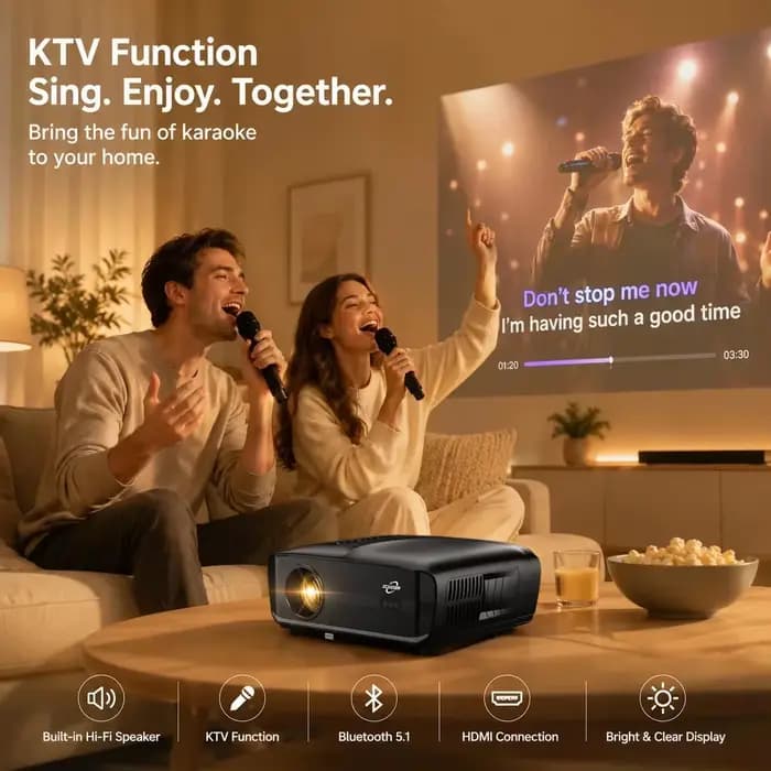 Projecteur intelligent 1000D Elite 4K Ultra HD 4200 ANSI Lumens avec mise au point automatique